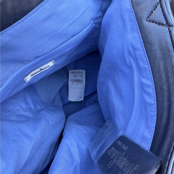 Neiman Marcus Metallic Silver Leather Tote Bag Limited Edition NWT - Picture 3 of 10